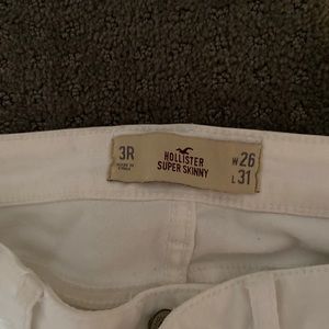 Hollister, white jeans
